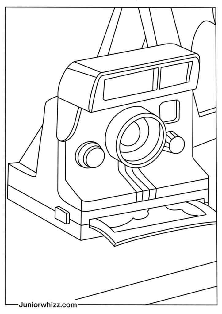 Polaroid Camera Coloring Page