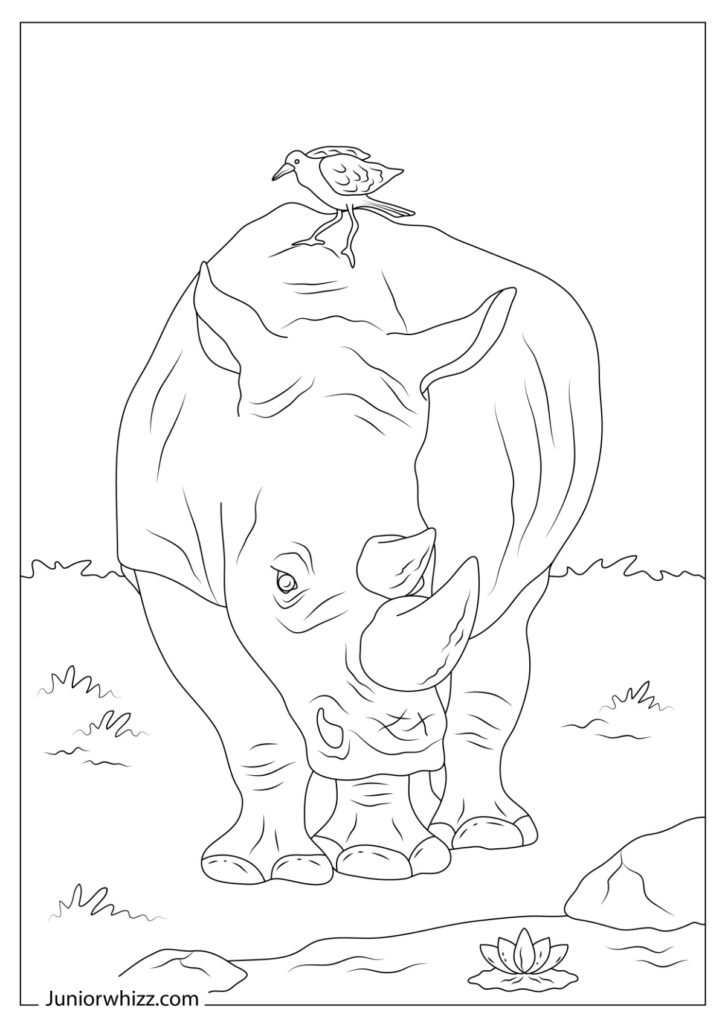 Real Rhino Drawing for Kids