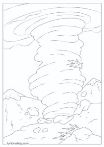 Tornado Coloring Pages with Book (10 Printable PDFs)