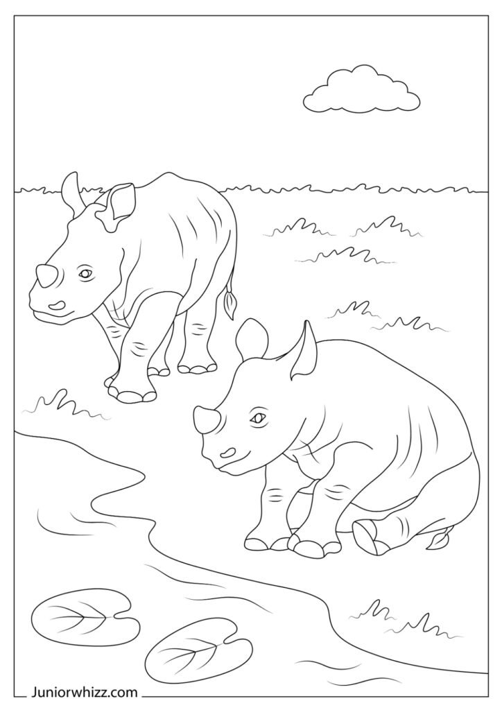 Rhinos in the Field
