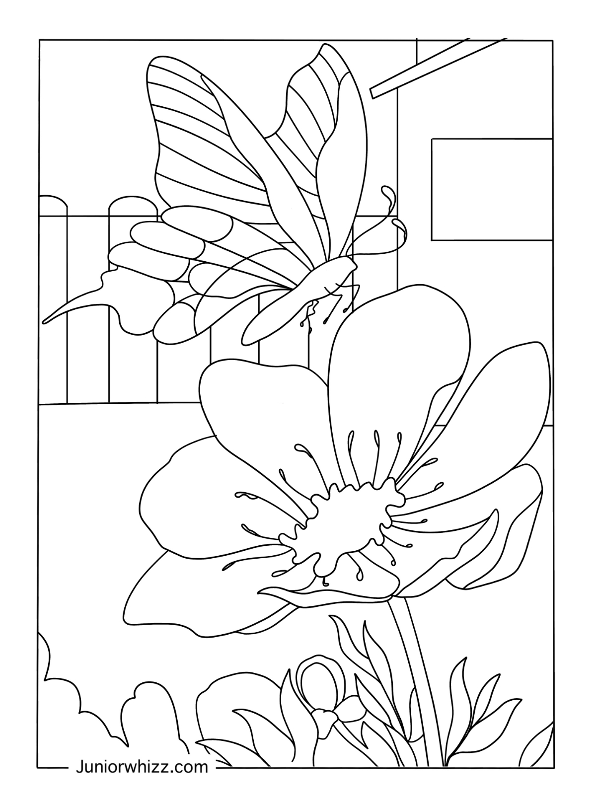 Butterflies and Flowers Coloring Pages (14 Printable PDFs)