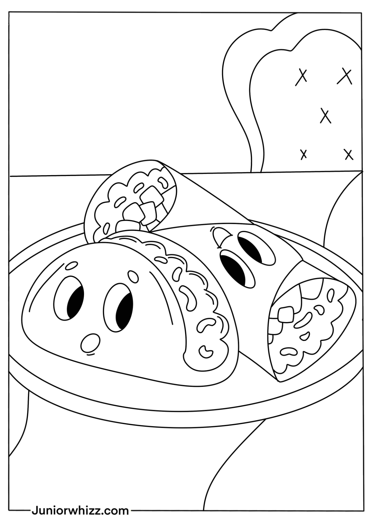 Easy Food Coloring Pages for Kids (16 Printable PDFs)