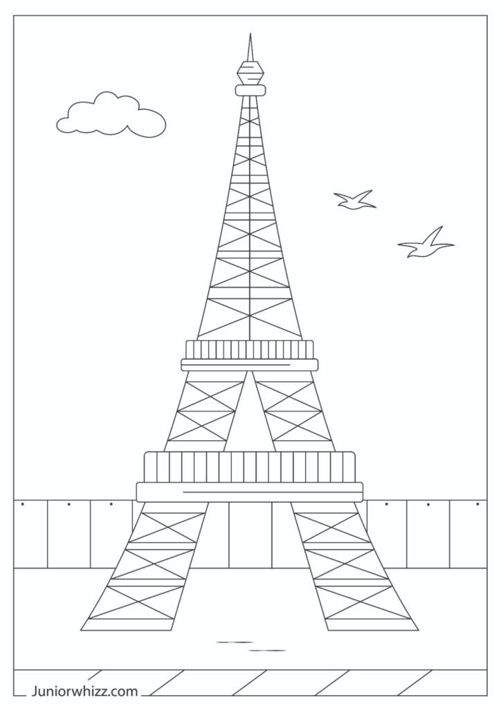 Simple Eiffel Tower Drawing