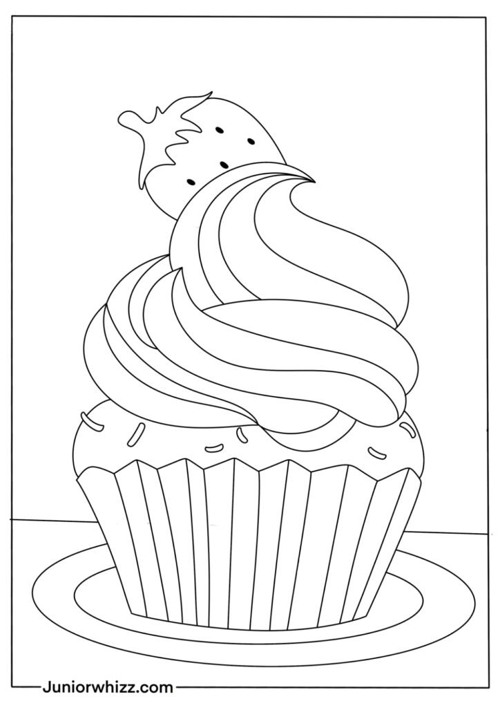Strawberry Cupcake Drawing